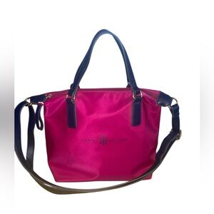 NWT Tommy Hilfiger Jennifer II water-resistant tote bag in hot pink nylon